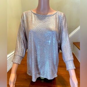 Women Mossimo metallic light pink blouse size XS